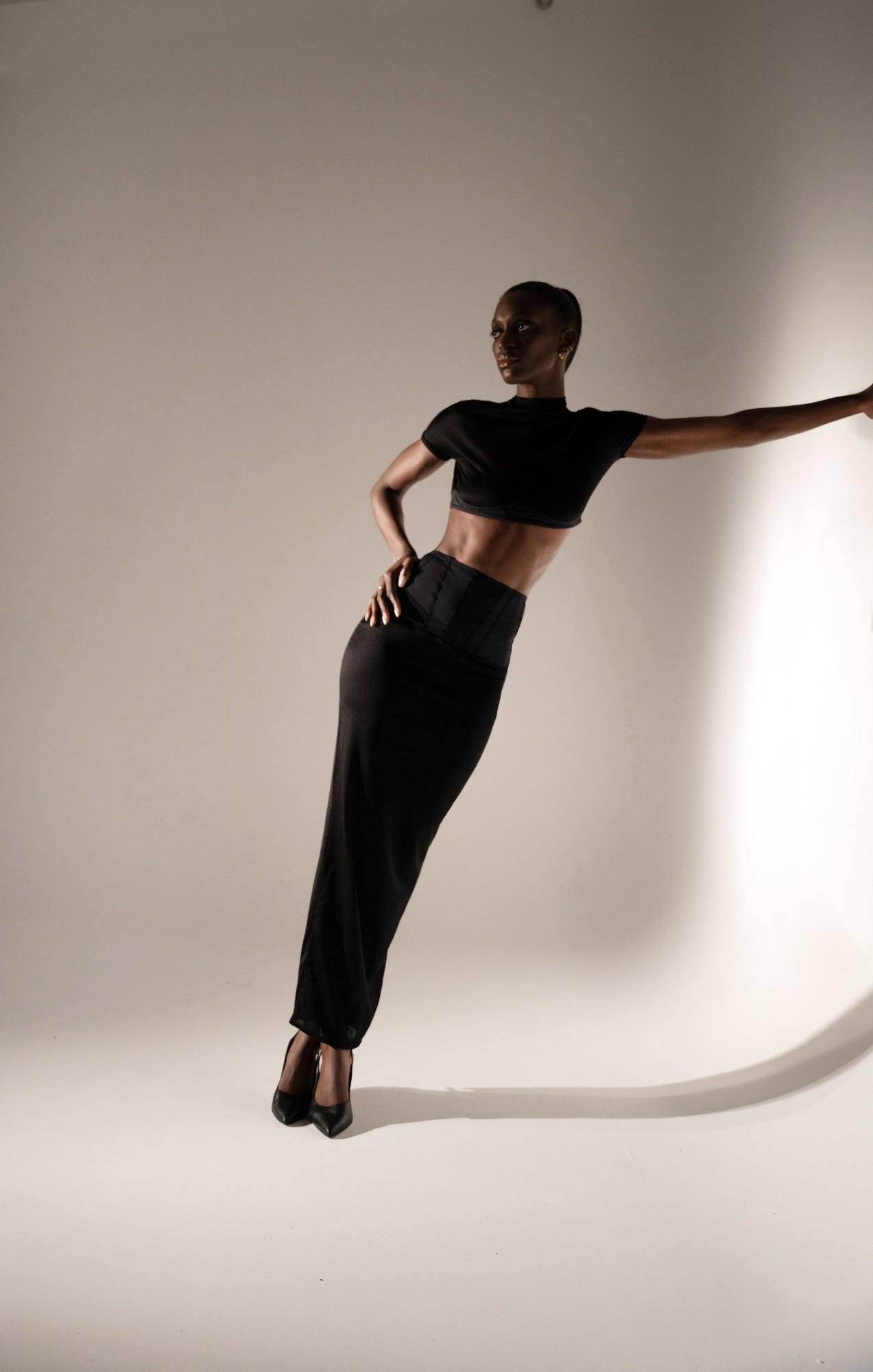 03.87 – Satin Cotton Jersey & Lycra Skirt